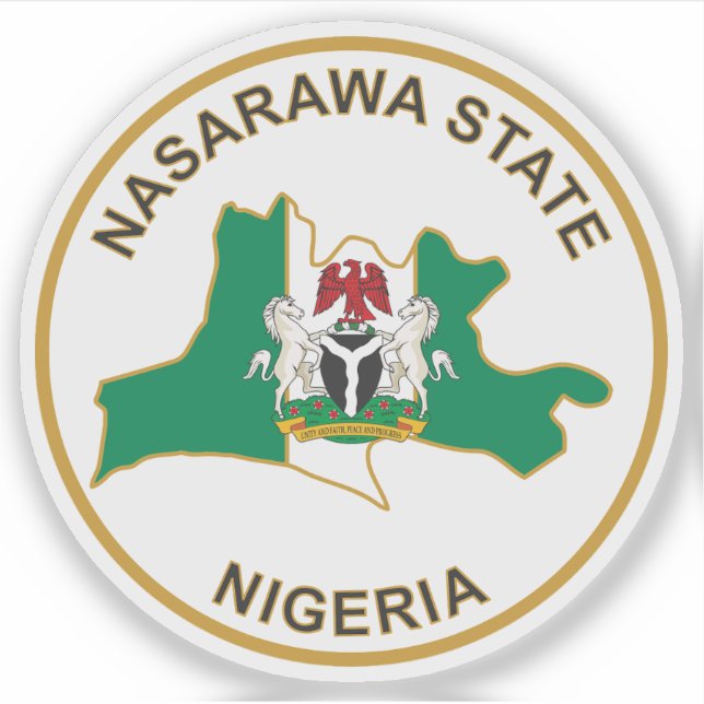 Staten Nasarawa, Nigeria Klistermärken (Framsida)
