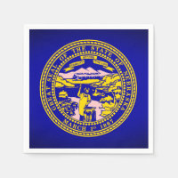 Staten Nebraska Flagga Pappra Party Napkins