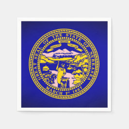 Staten Nebraska Flagga Pappra Party Napkins Pappersservett