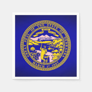 Staten Nebraska Flagga Pappra Party Napkins Pappersservett