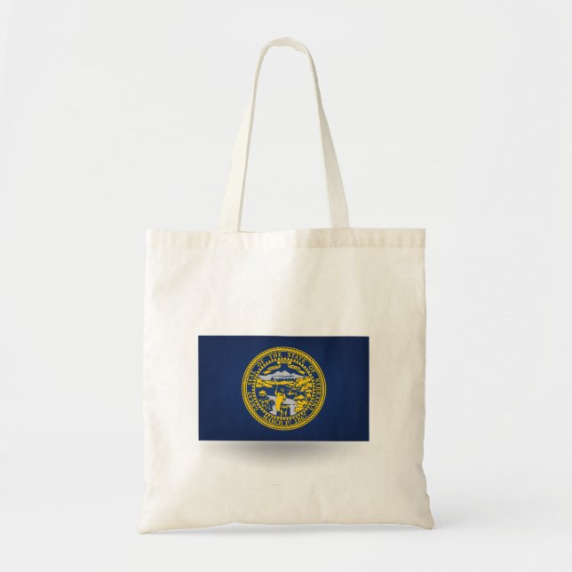 Staten Nebraska Flagga Tote Bag Tygkasse (Framsidan)