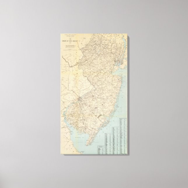 Staten New jersey, 1877 Canvastryck (Framsida)