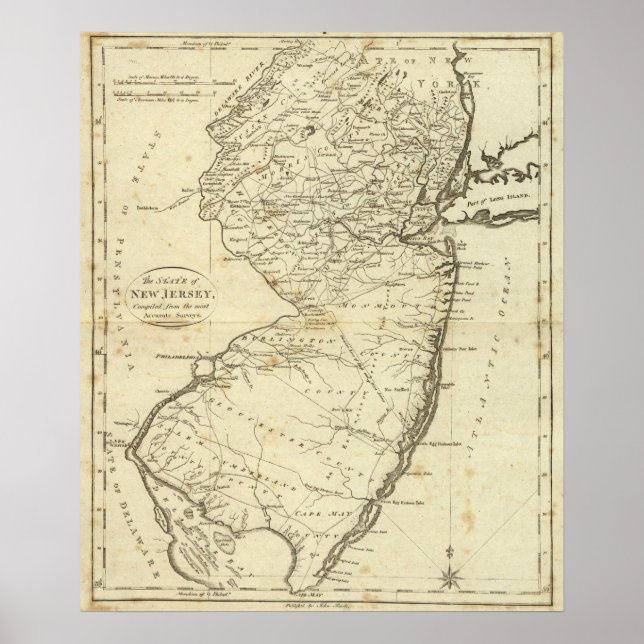 Staten New jersey Poster (Framsidan)