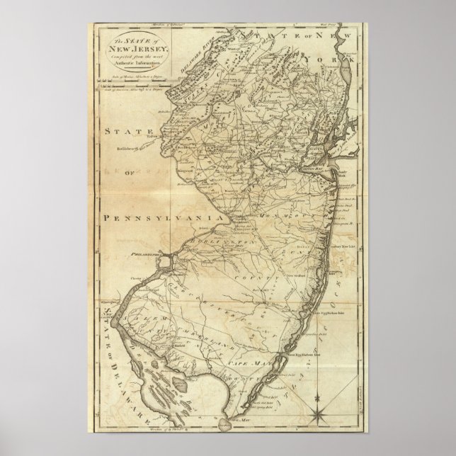 Staten New jersey Poster (Framsidan)