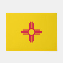 Staten New mexico Flagga Door Matt