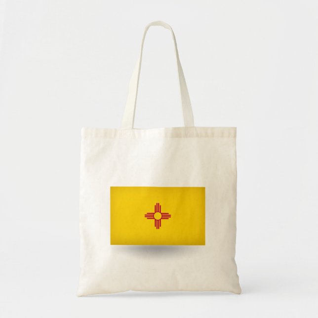 Staten New mexico Flagga Tote Bag Tygkasse (Framsidan)