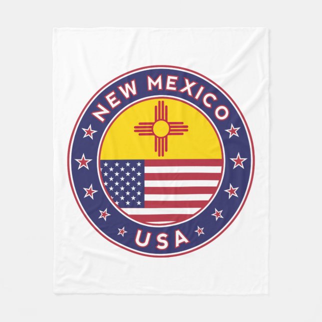 Staten New mexico Fleecefilt (Framsidan)