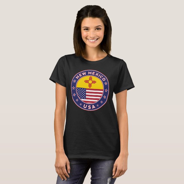 Staten New mexico T Shirt (Hel framsida)