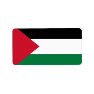 Staten Palestina land flagga Adressetikett