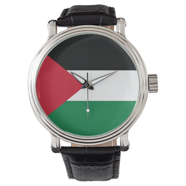 Staten Palestina land flagga Armbandsur (Framsida)