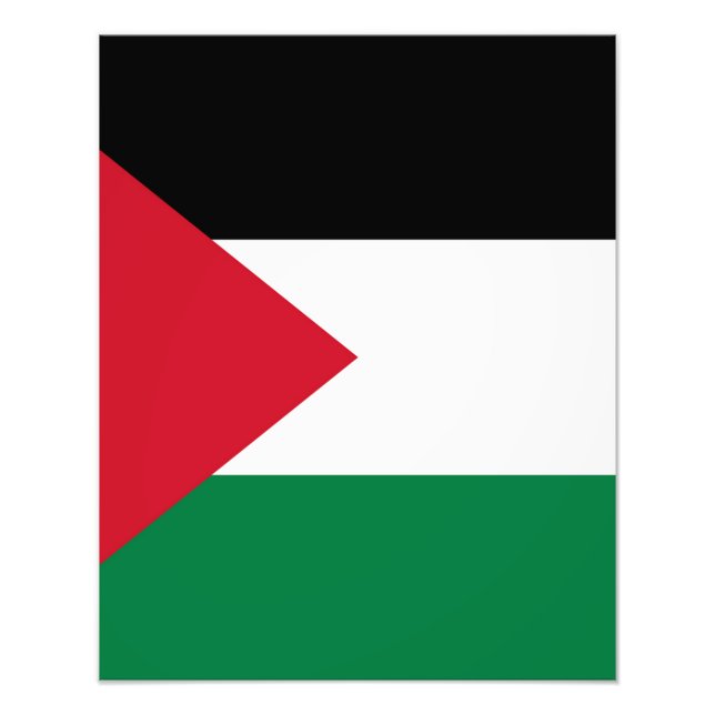 Staten Palestina land flagga Fototryck (Framsidan)