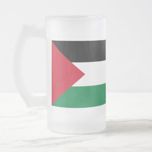 Staten Palestina land flagga Frostat Ölglas