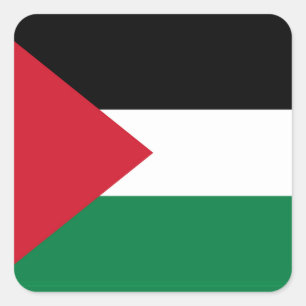 Staten Palestina land flagga Fyrkantigt Klistermärke