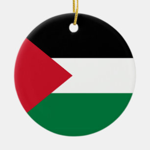 Staten Palestina land flagga Julgransprydnad Keramik