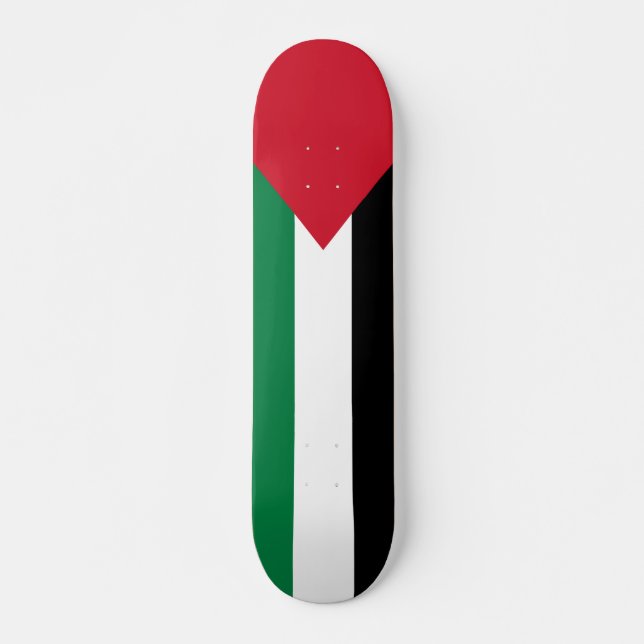 Staten Palestina land flagga Mini Skateboard Bräda 18,5 Cm (Framsida)