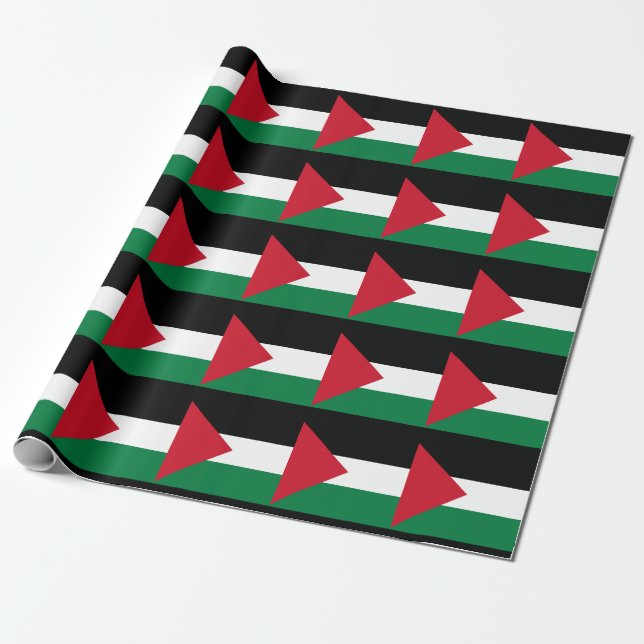 Staten Palestina land flagga Presentpapper (Utrullad)
