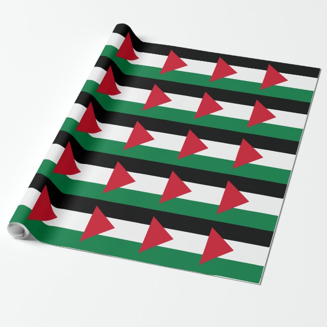 Staten Palestina land flagga Presentpapper (Utrullad)