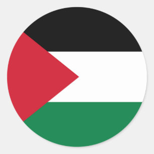 Staten Palestina land flagga Runt Klistermärke