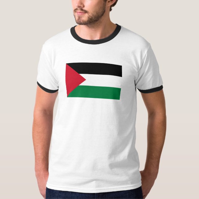 Staten Palestina land flagga T Shirt (Framsida)