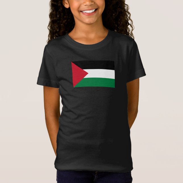 Staten Palestina land flagga T Shirt (Framsida)