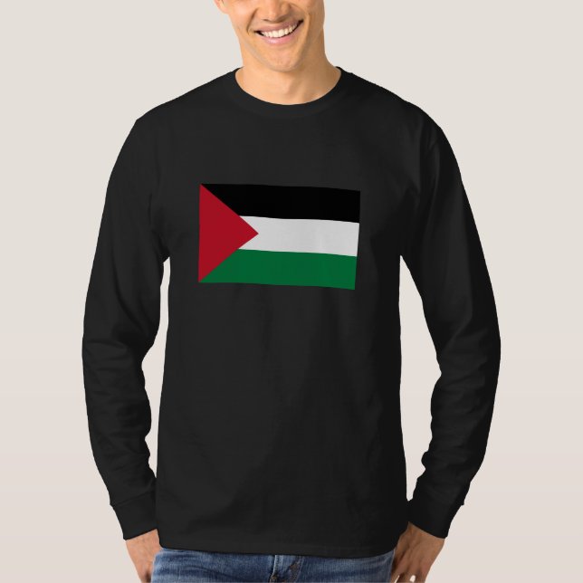 Staten Palestina land flagga T Shirt (Framsida)