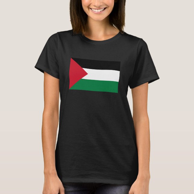 Staten Palestina land flagga T Shirt (Framsida)
