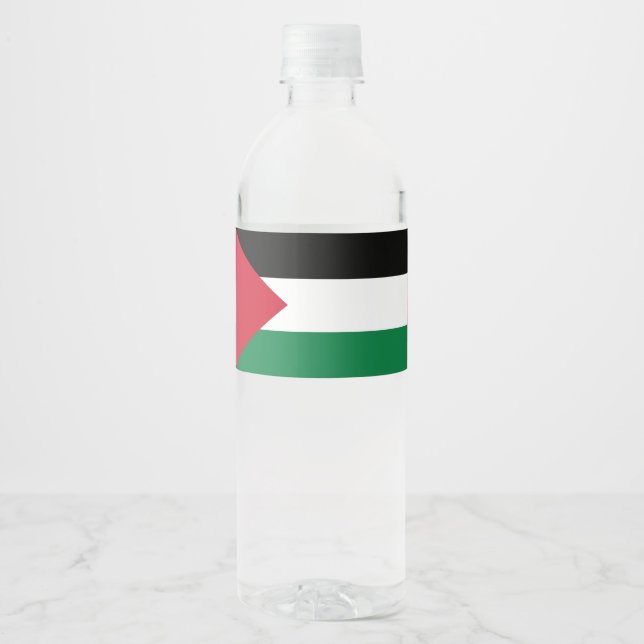 Staten Palestina land flagga Vattenflaskor Etikett (Framsida)