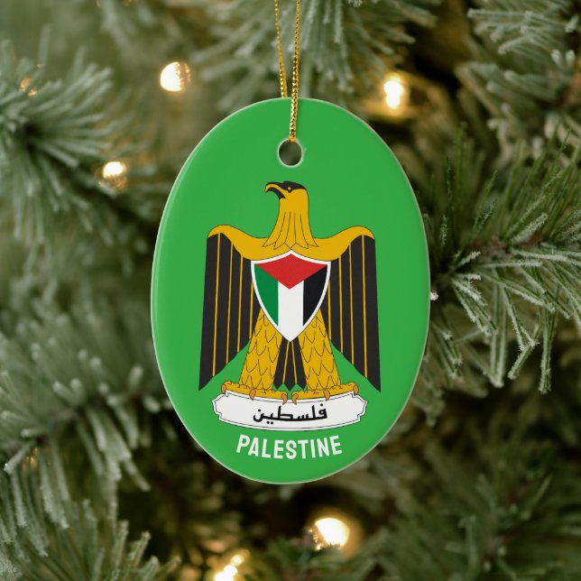 Staten Palestinas statsvapen Julgransprydnad Keramik (Träd)
