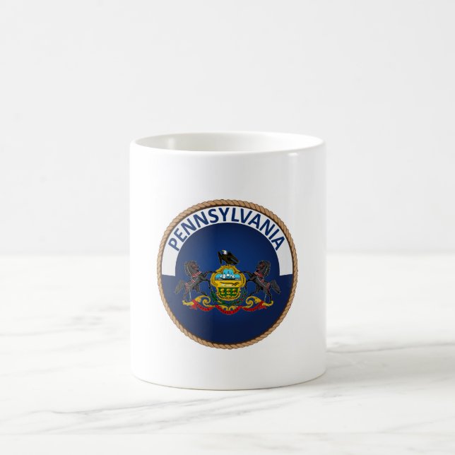 Staten Pennsylvania Flagga Seal Kaffemugg (Center)