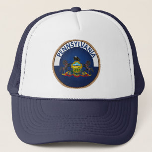 Staten Pennsylvania Flagga Seal Truckerkeps