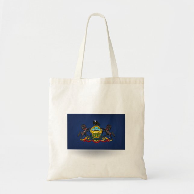 Staten Pennsylvania Flagga Tote Bag Tygkasse (Framsidan)
