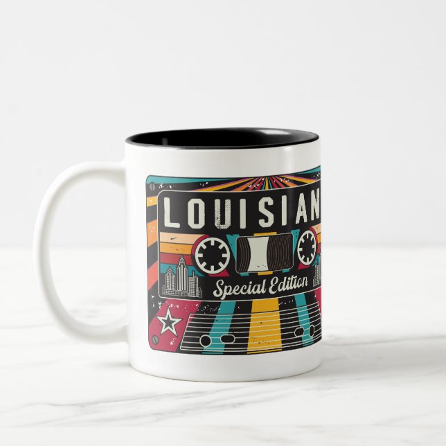Staten Retro Louisiana. Två-Tonad Mugg (Vänster)