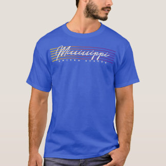 Staten Retro Stil i Mississippi T Shirt