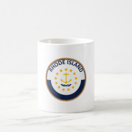 Staten Rhode island Flagga Seal Kaffemugg