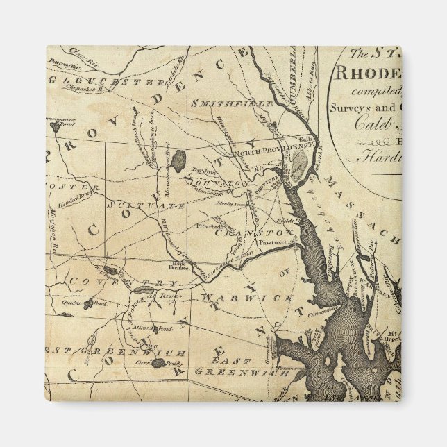 Staten Rhode island Magnet (Framsidan)