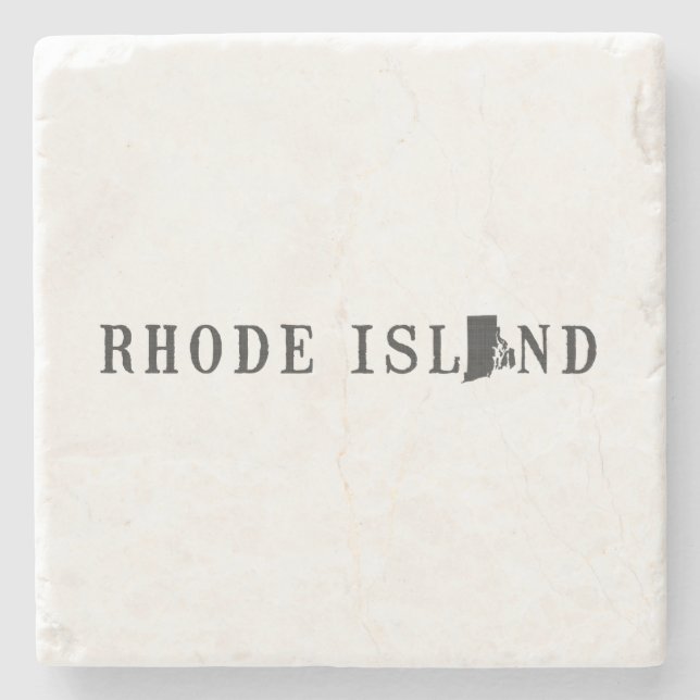 Staten Rhode island Namn, utfordrad Brev Ord Art Underlägg Sten (Framsidan)