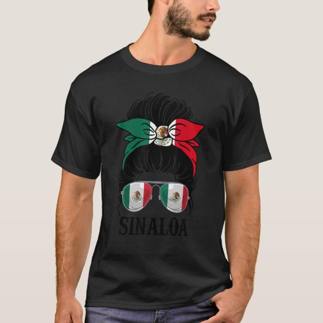 Staten Sinaloa Mexiko Pride Mexikanska Flagga T Shirt (Framsida)