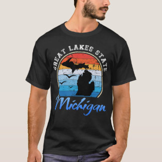 Staten Underbar Sjöar Michigan T Shirt