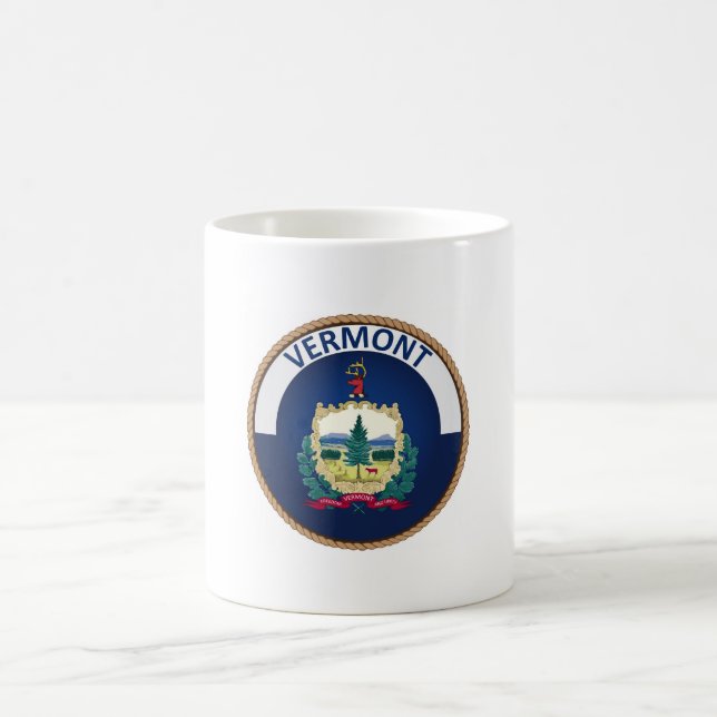 Staten Vermont Flagga Seal Kaffemugg (Center)