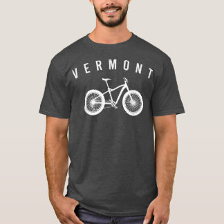 Staten Vermont Karta Fatcykel Tjock Bike Däck Offr T Shirt