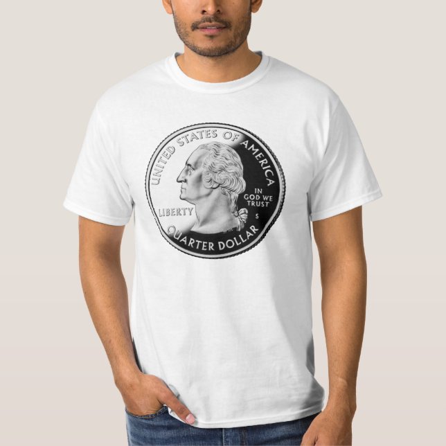 Staten Washington inkvarterar T-tröja Tee Shirt (Framsida)