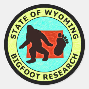 Staten Wyoming Bigfoot Research Runt Klistermärke