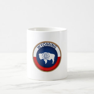 Staten Wyoming Flagga Seal Kaffemugg