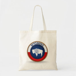 Staten Wyoming Flagga Seal Tote Bag Tygkasse