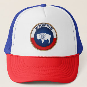 Staten Wyoming Flagga Seal Truckerkeps