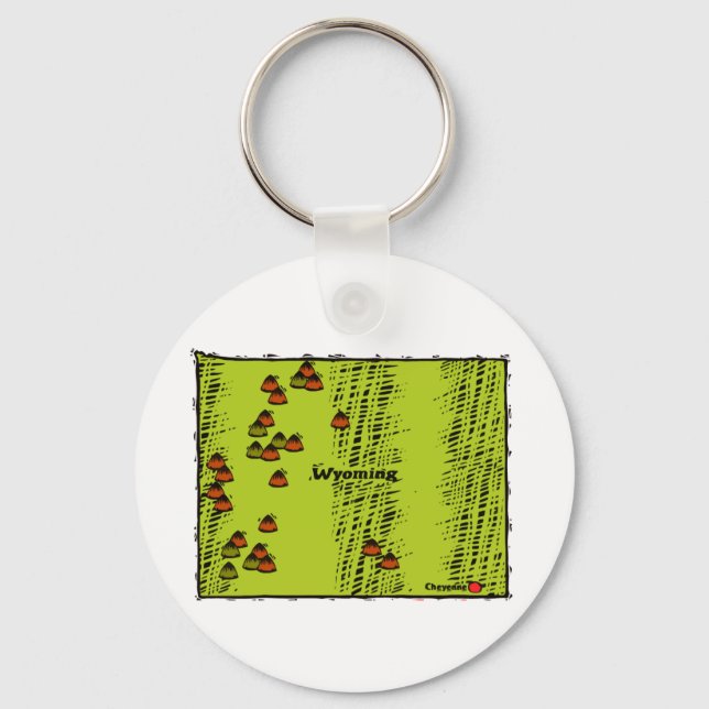 Staten Wyoming Nyckelring (Framsida)