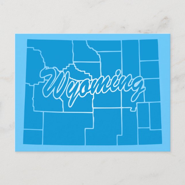 Staten Wyoming Vykort (Framsida)