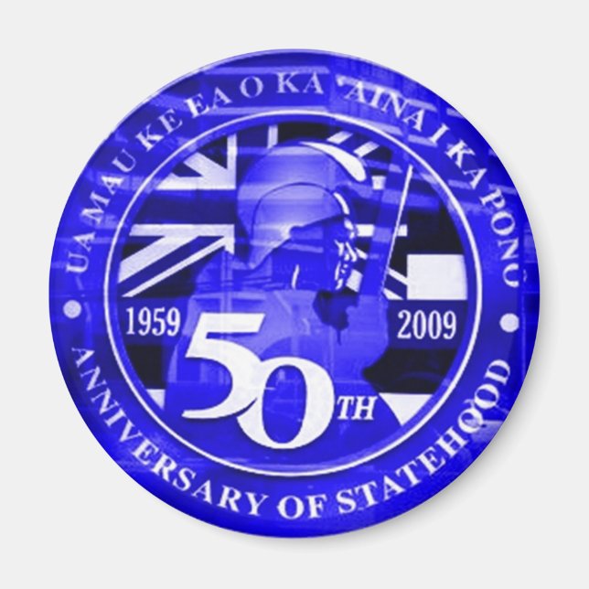 Statens 50:e firande emblem magnet (Framsidan)