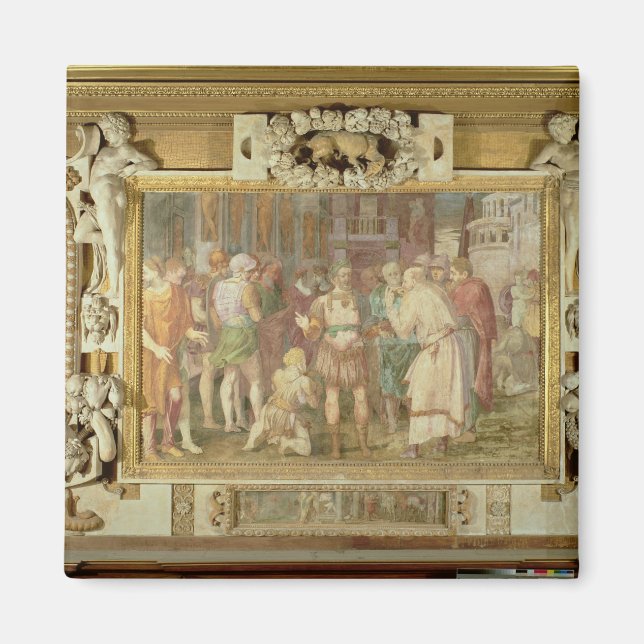 Statens enande, detaljer om dekoration magnet (Framsidan)