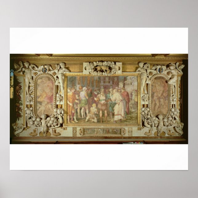 Statens enande, detaljer om dekoration poster (Framsidan)